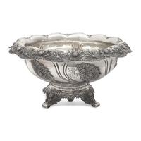 A Tiffany & Co. Silver Chrysanthemum Punch Bowl