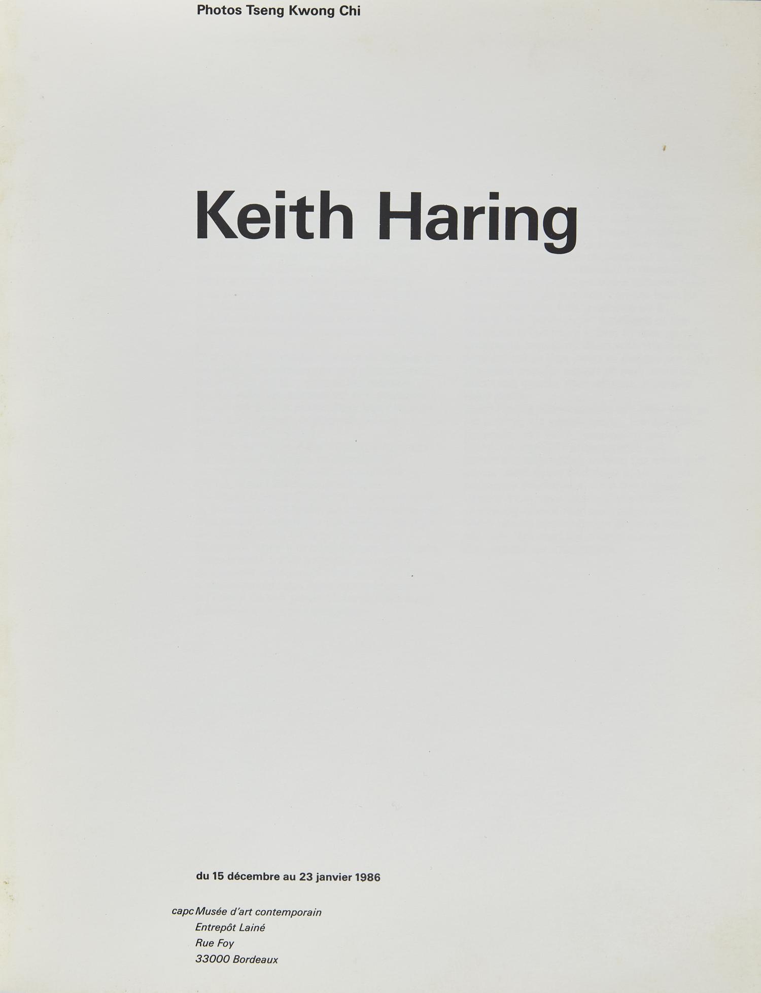 Haring, Keith, and Tseng Kwong Chi. Keith Haring