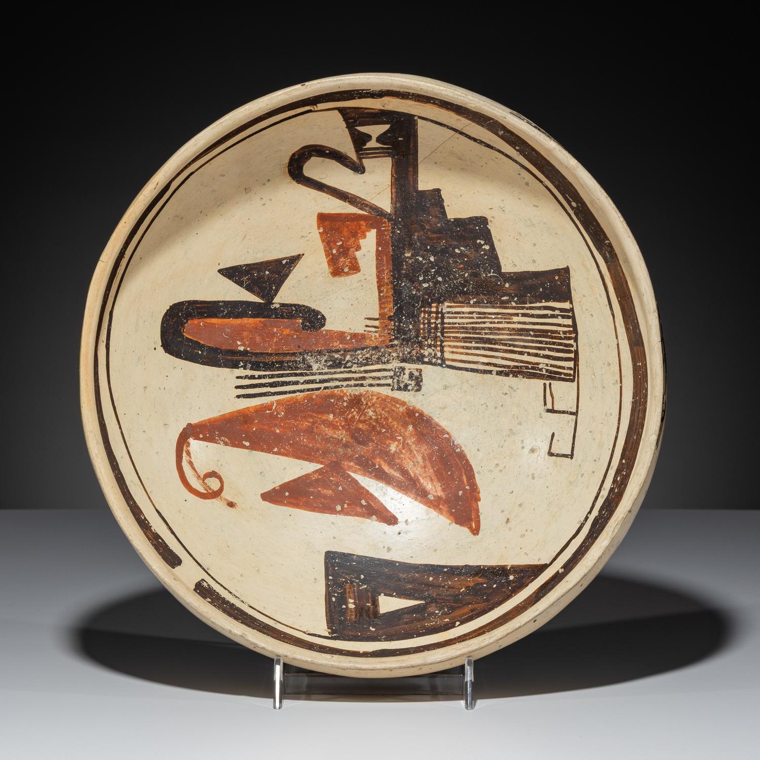 Ancestral Pueblo, Sikyatki Polychrome Pottery Bowl