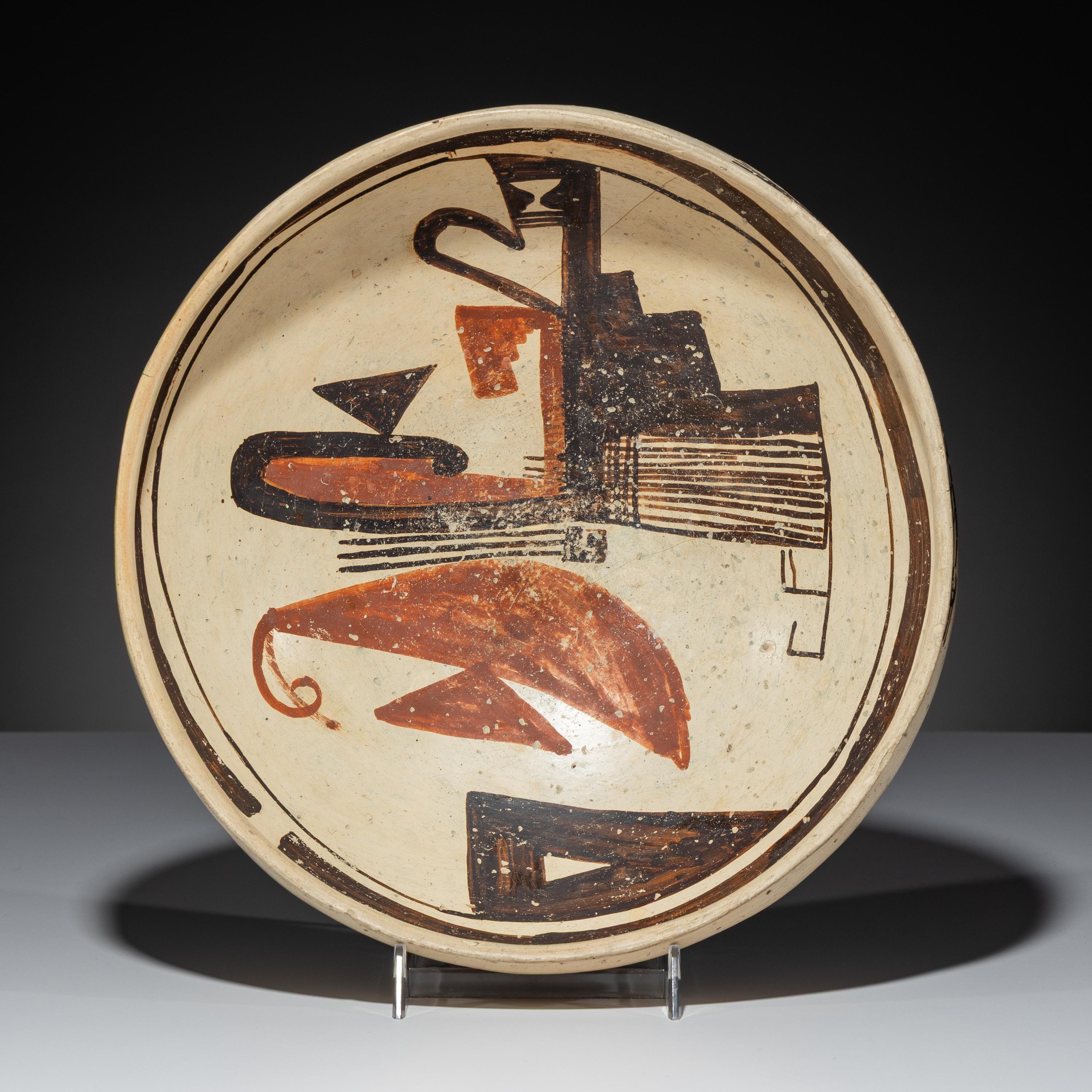 Ancestral Pueblo, Sikyatki Polychrome Pottery Bowl