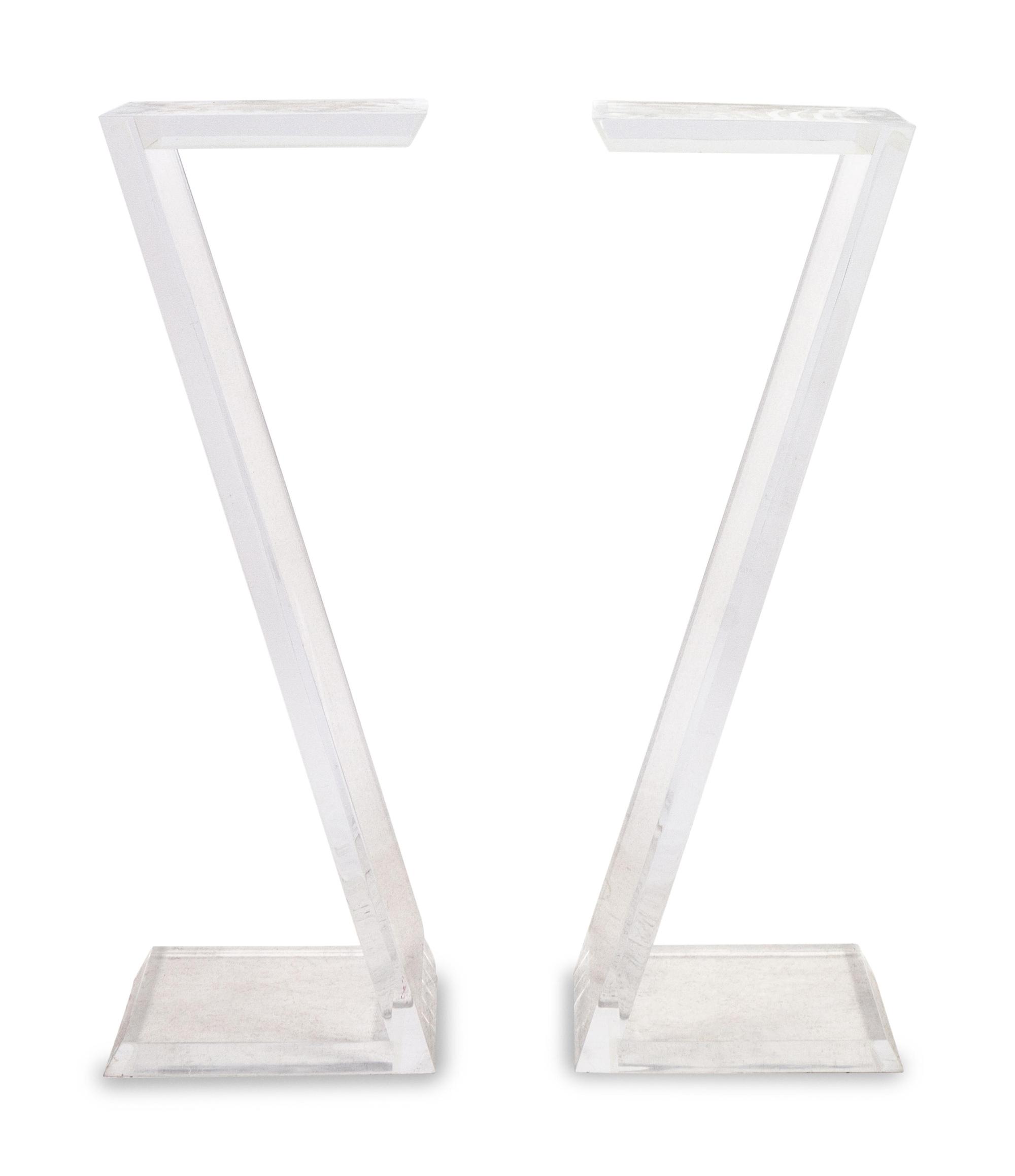 A Pair of "Z" Pedestal Tables