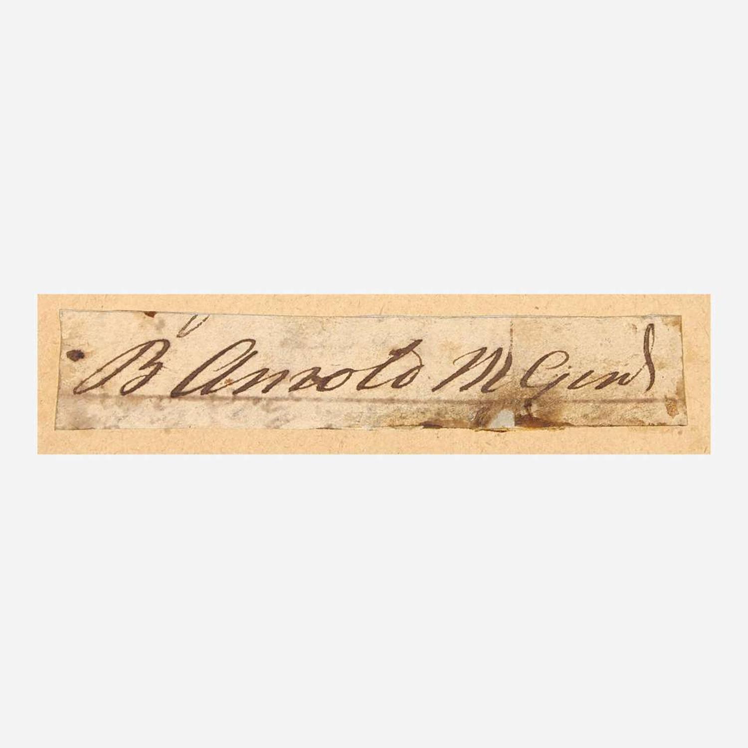 [American Revolution] Arnold, Benedict Cut Signature