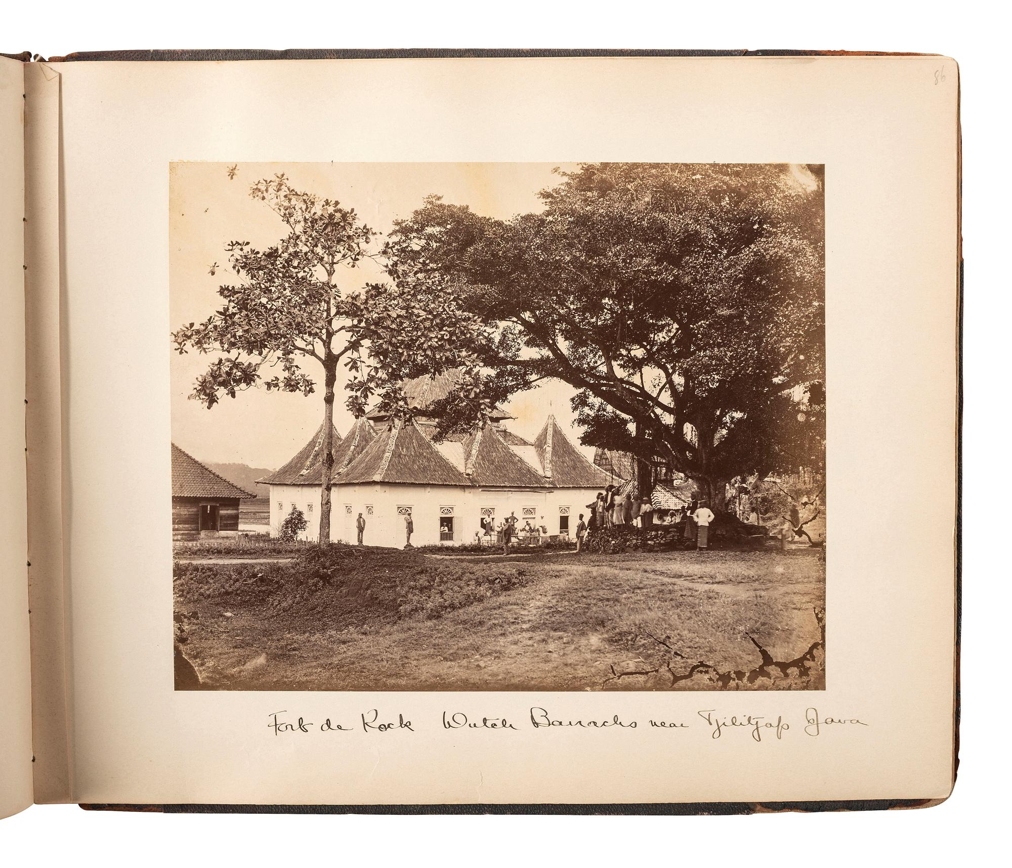 [EARLY PHOTOGRAPHY] -- [INDONESIA]. Album containing photographs of Java [Dutch East Indies]. Ca 1860s.