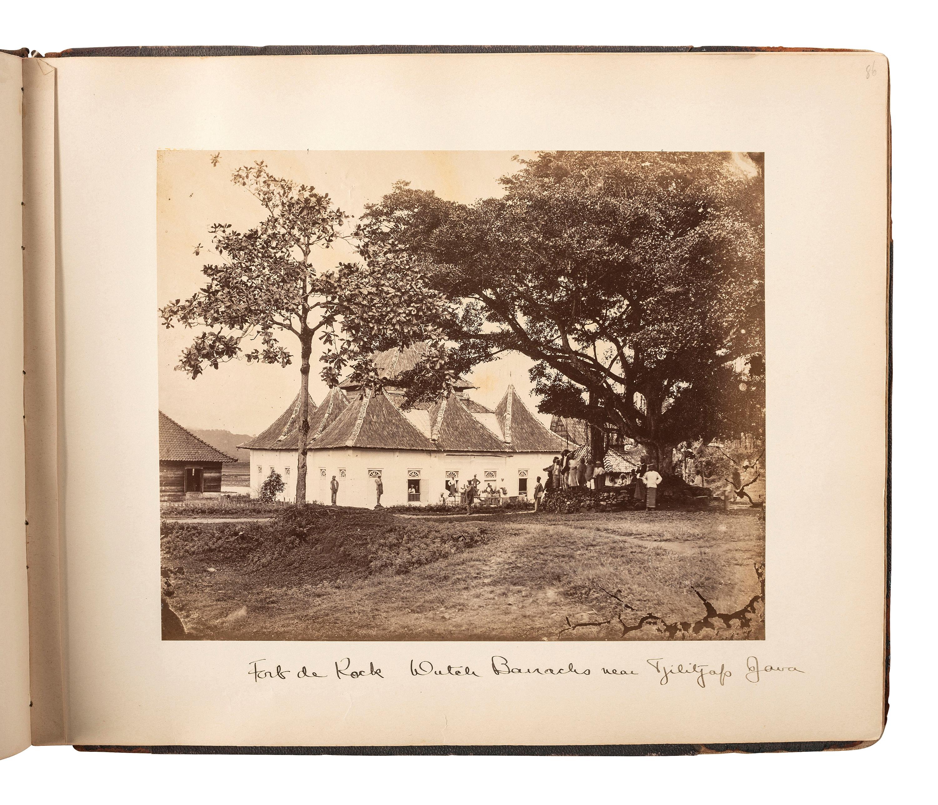 [EARLY PHOTOGRAPHY] -- [INDONESIA]. Album containing photographs of Java [Dutch East Indies]. Ca 1860s.