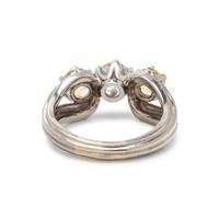 DIAMOND AND YELLOW SAPPHIRE RING