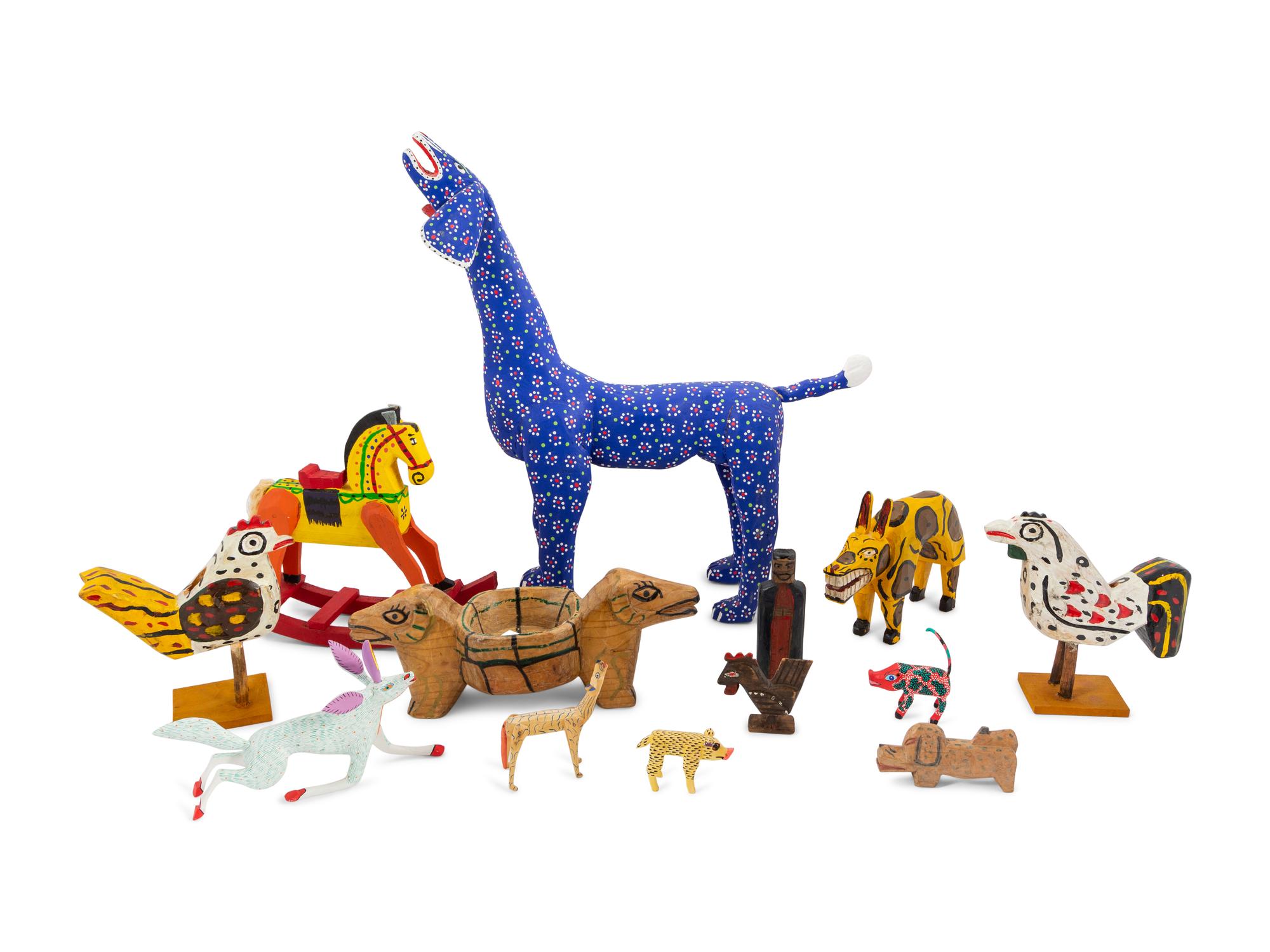A Collection of Mexican and Guatemalan Folk Art Carvings