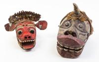 Three Southeast Asian Barong Masks Width of largest 21 1/4 inches.