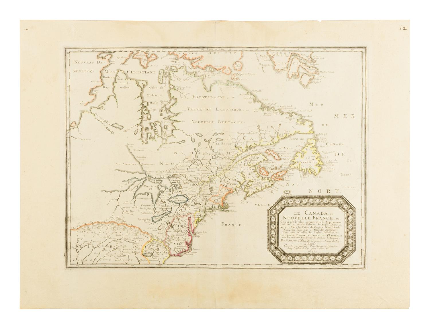 [MAP] SANSON, Nicolas (1600-1667). Le Canada ou Nouvelle France, &c . Paris, 1656.