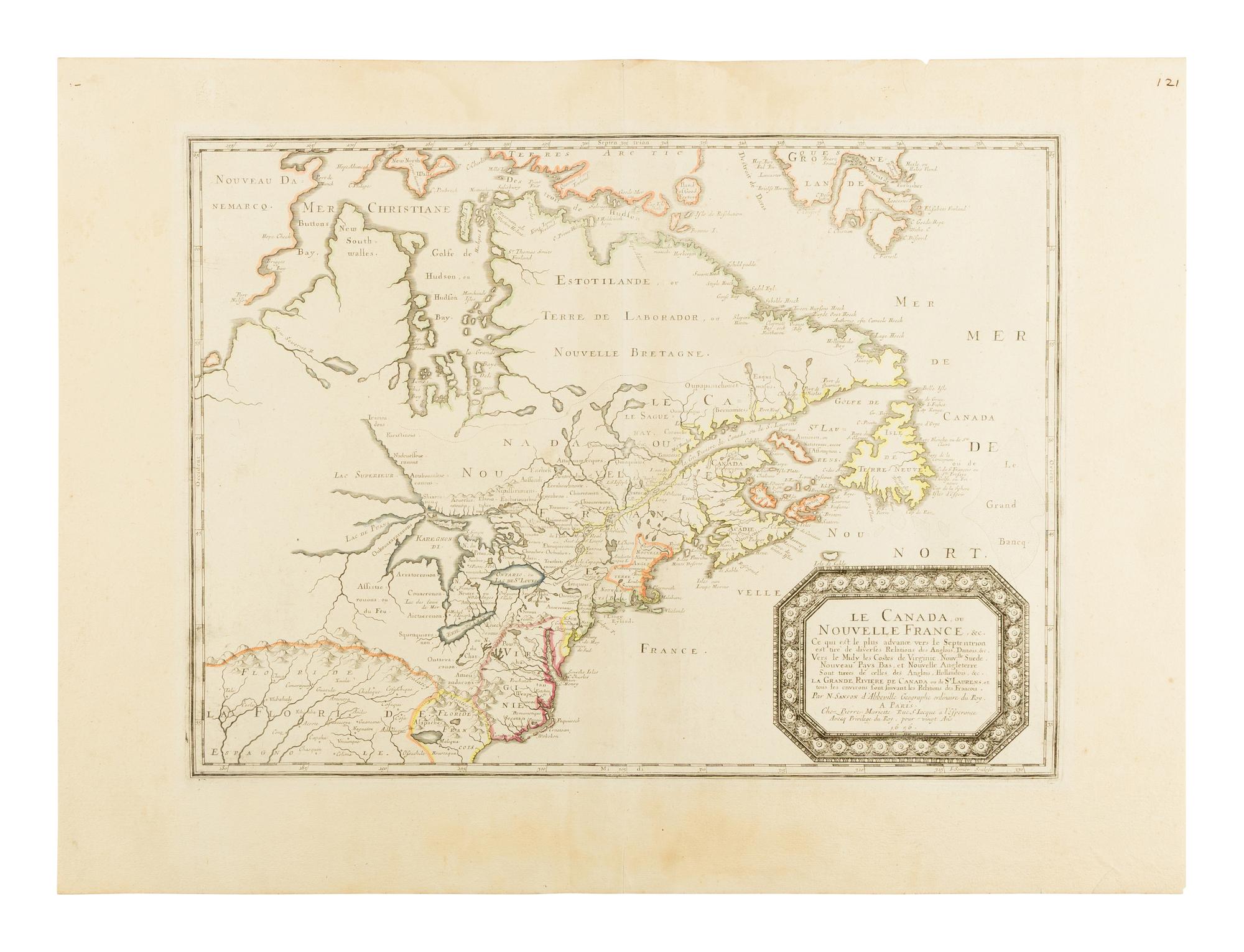 [MAP] SANSON, Nicolas (1600-1667). Le Canada ou Nouvelle France, &c . Paris, 1656.