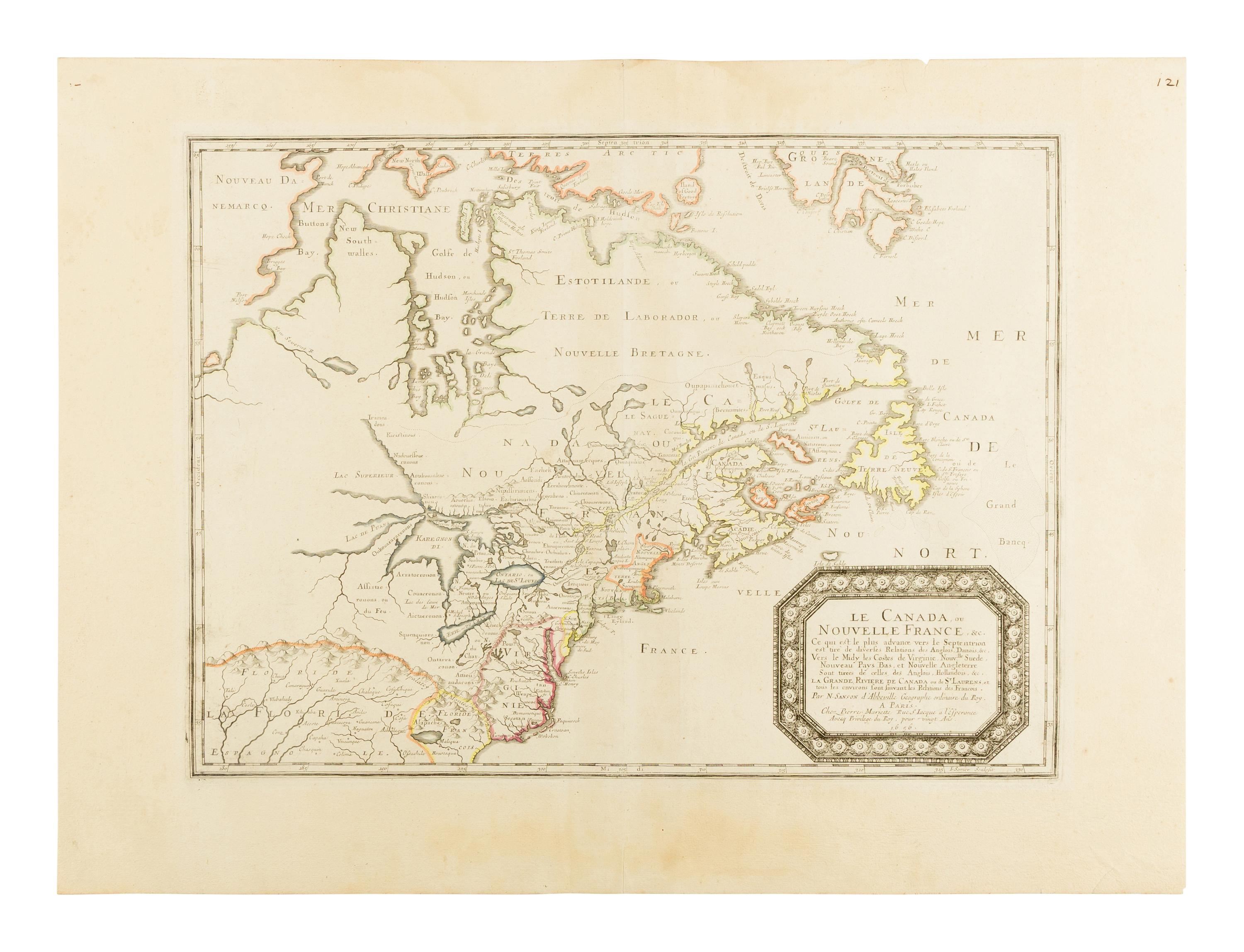 [MAP] SANSON, Nicolas (1600-1667). Le Canada ou Nouvelle France, &c . Paris, 1656.