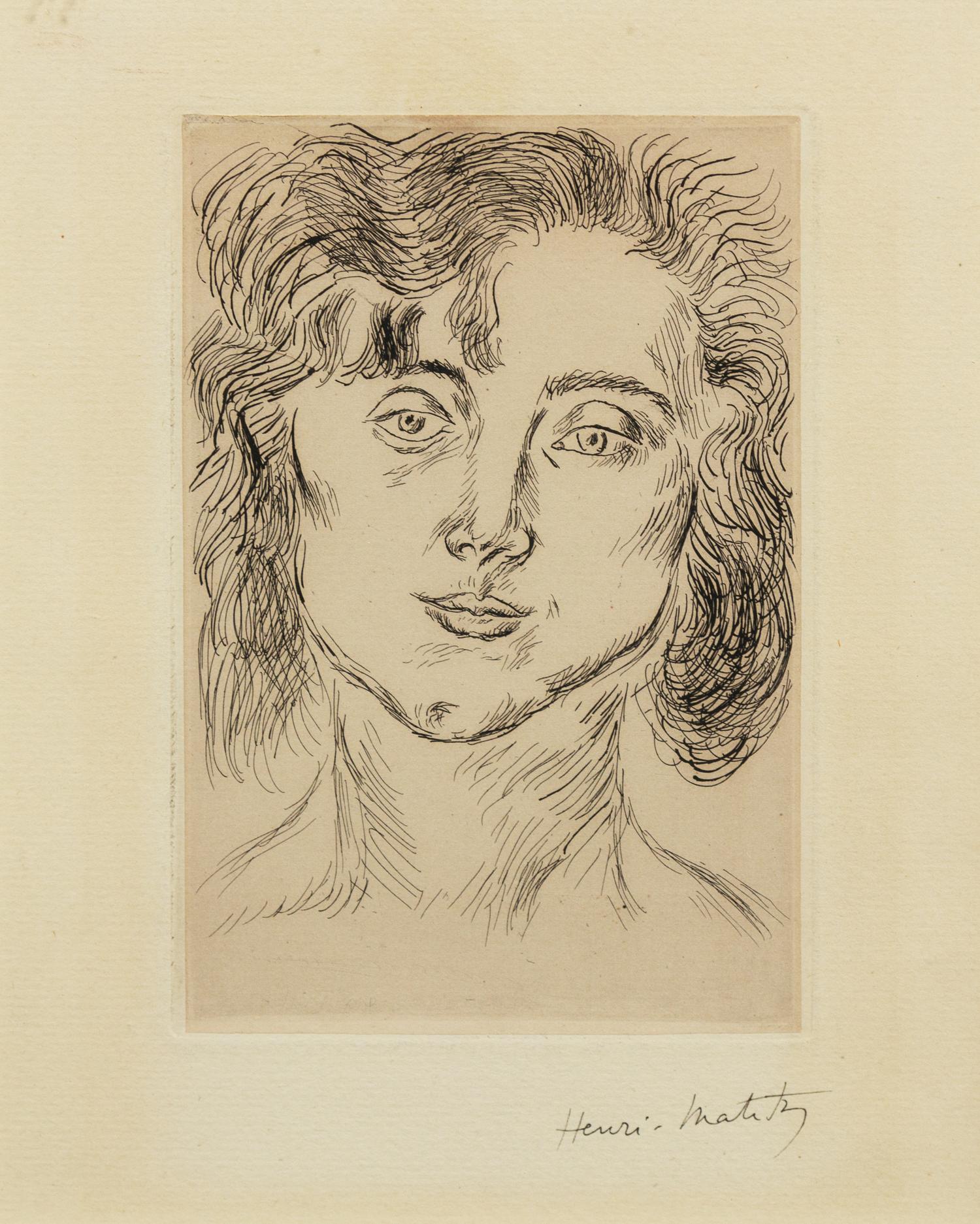 Henri Matisse, (French, 1869-1954), Mlle. M. M. (Mademoiselle Marguerite Matisse), 1920