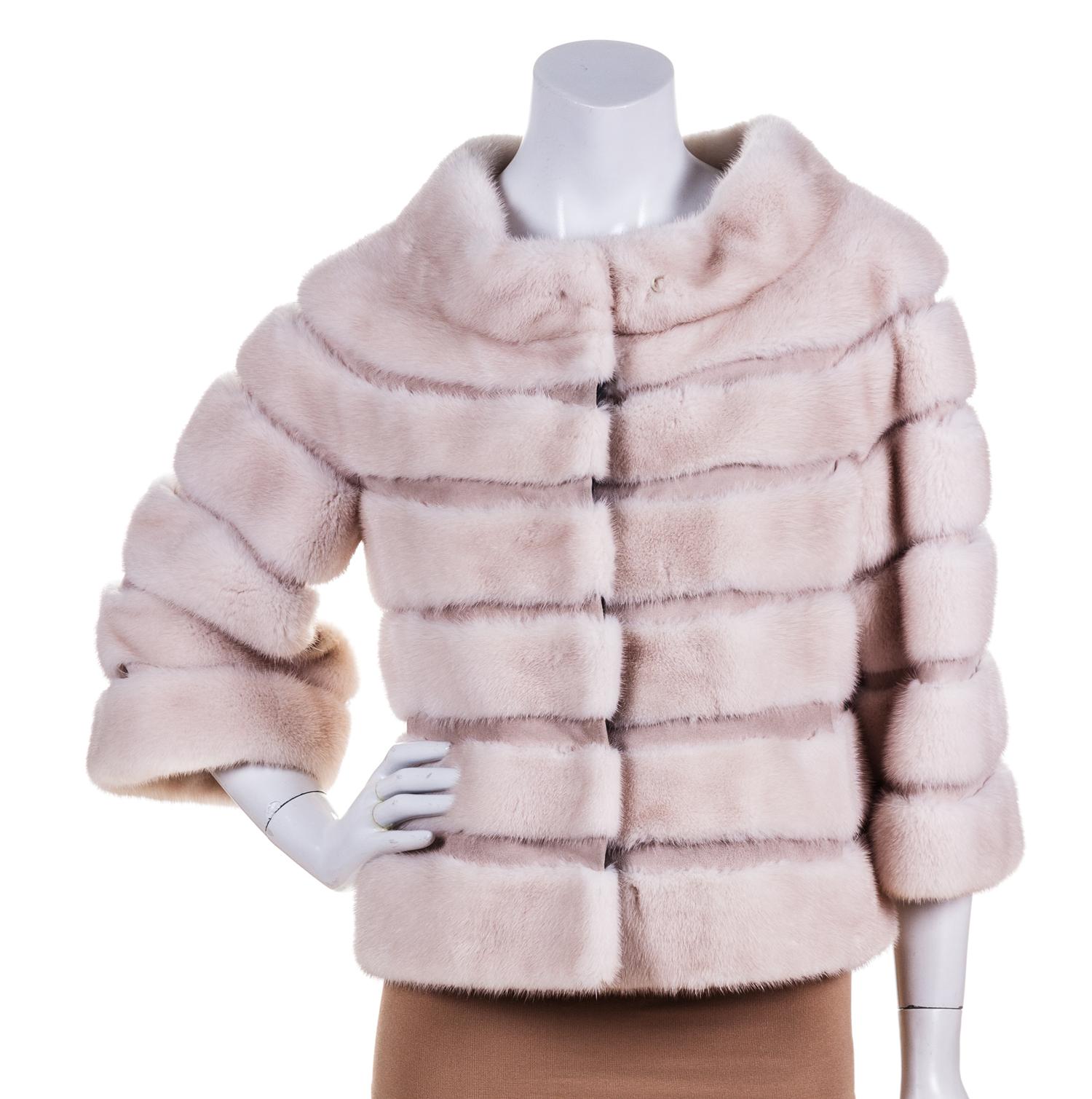 A Carmen Marc Valvo Sheared Mink Jacket,