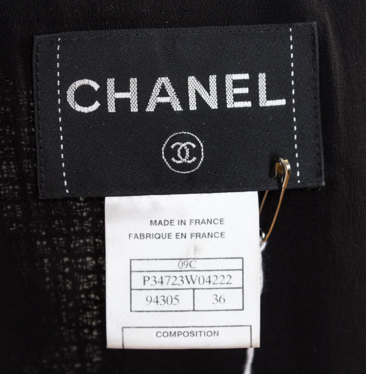 A Chanel Black Wool Evening Jacket, Size 36.