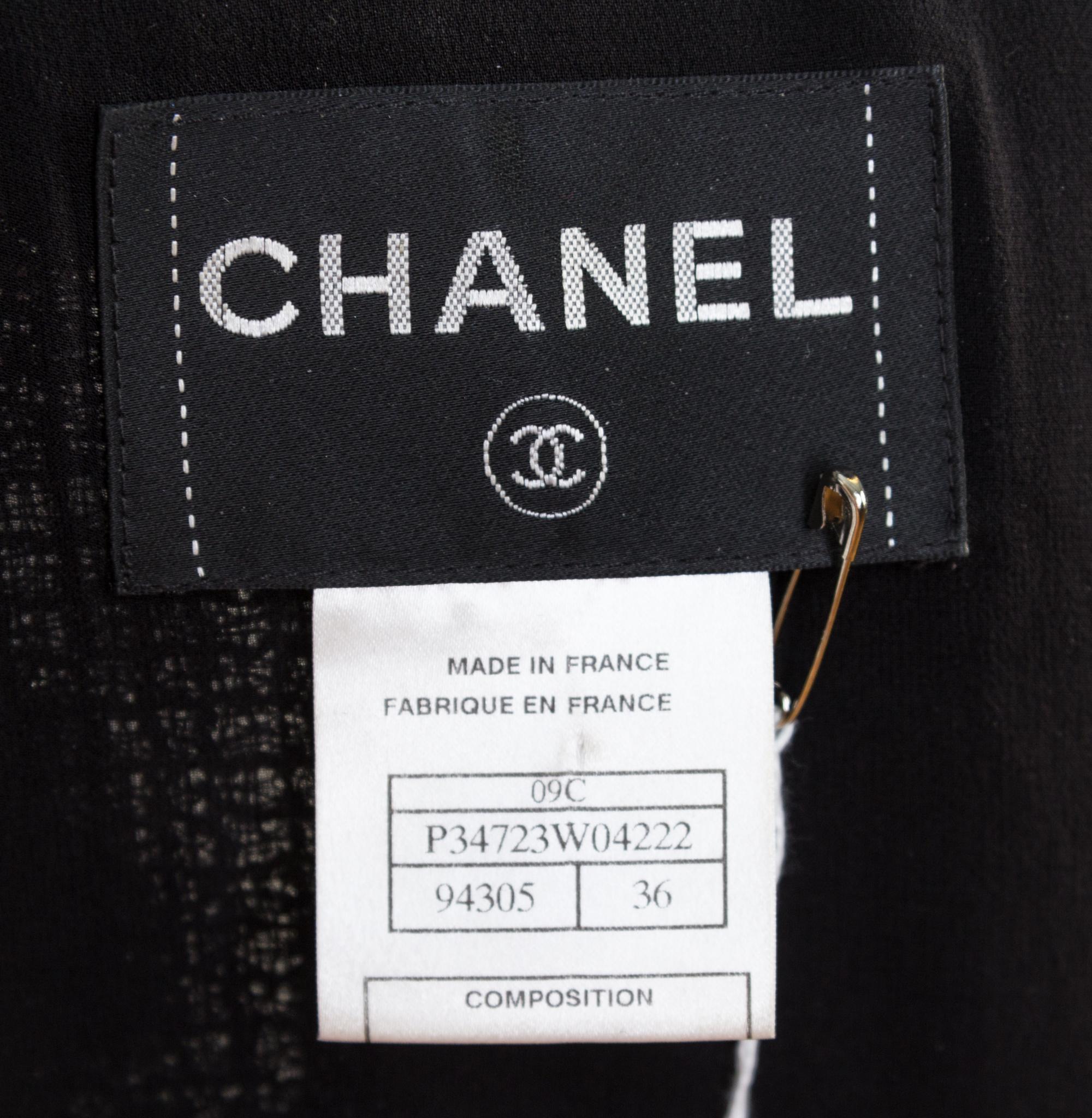 A Chanel Black Wool Evening Jacket, Size 36.