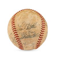 A 1947 Detroit Tigers Team Signed Autograph Baseball