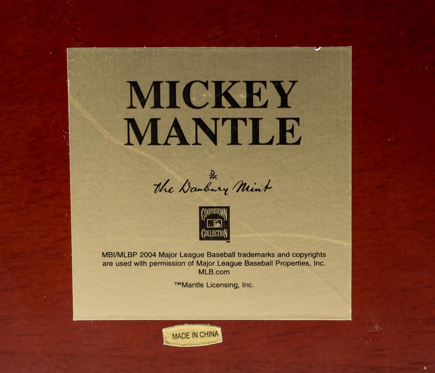 A Mickey Mantle Career Tribute Danbury Mint Figure Display,