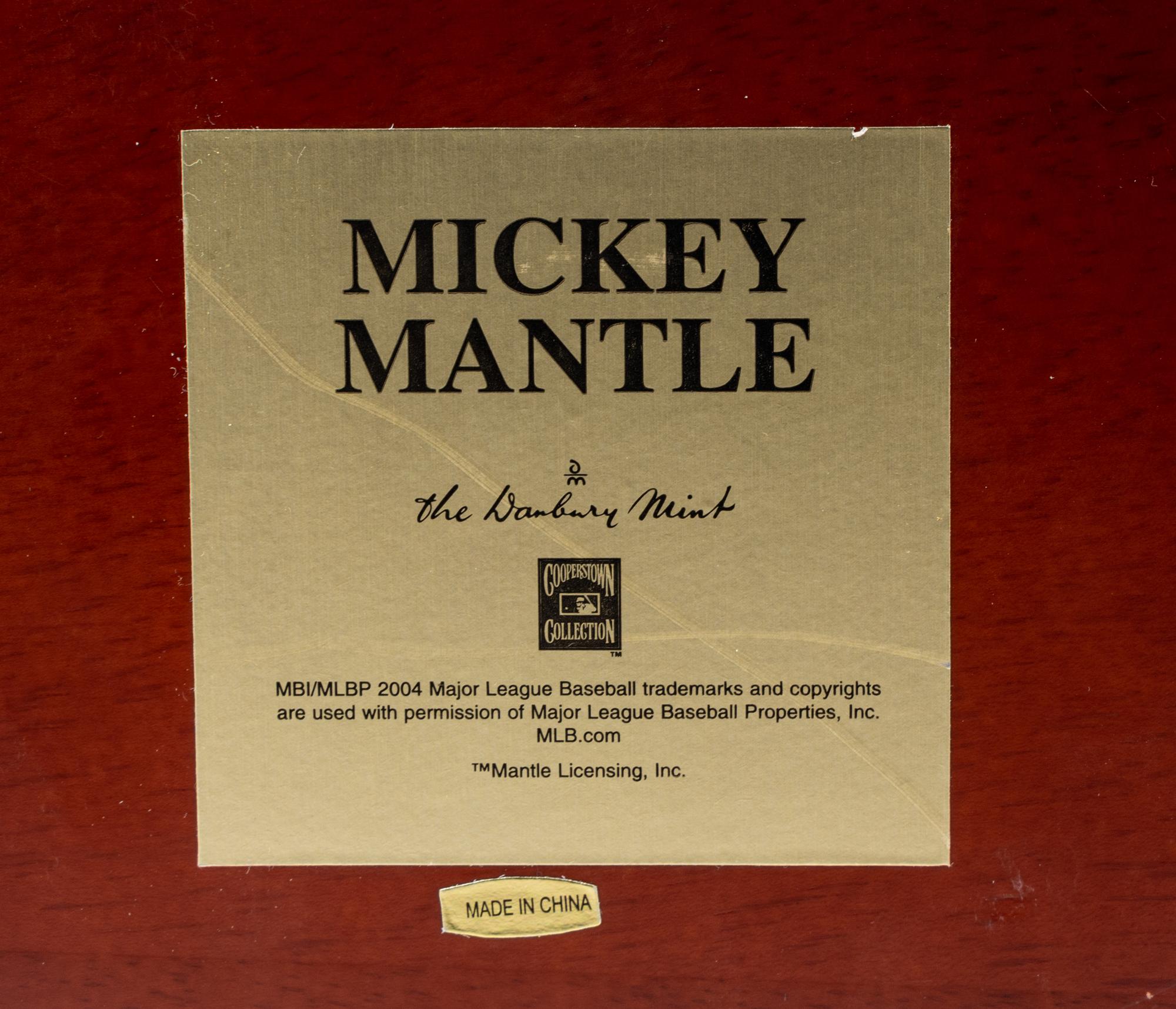 A Mickey Mantle Career Tribute Danbury Mint Figure Display,