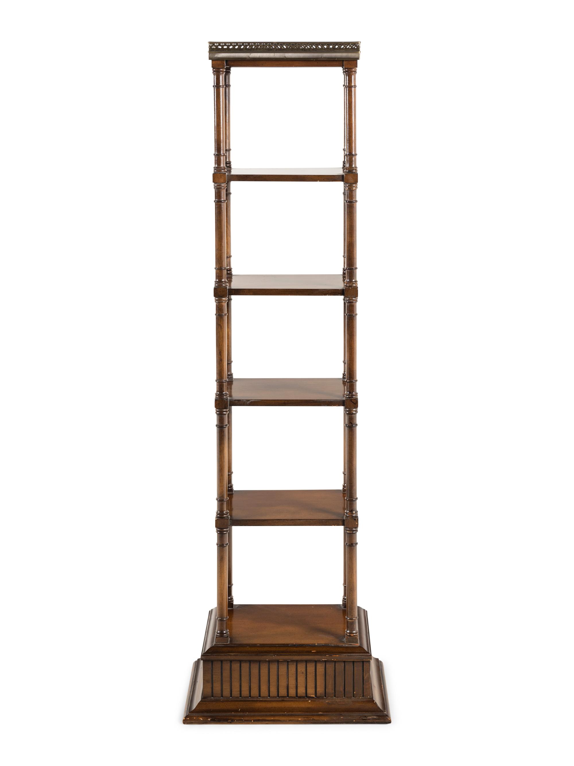 An American Six-Tier Etagere