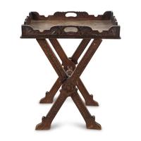 An Italian Carved Oak Butler's Tray and Stand