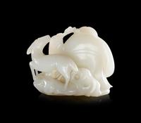 A White Jade Figural Group