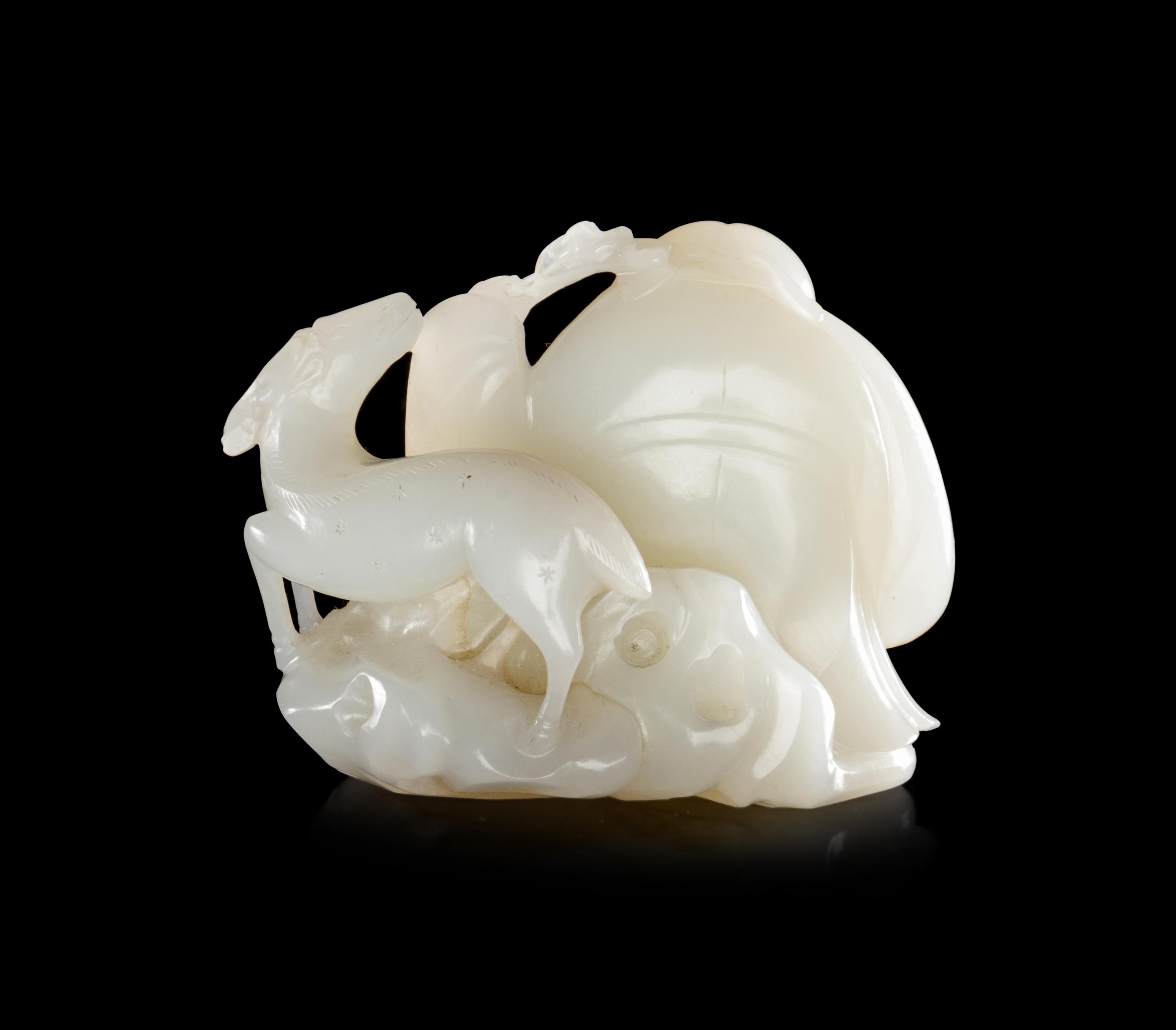 A White Jade Figural Group