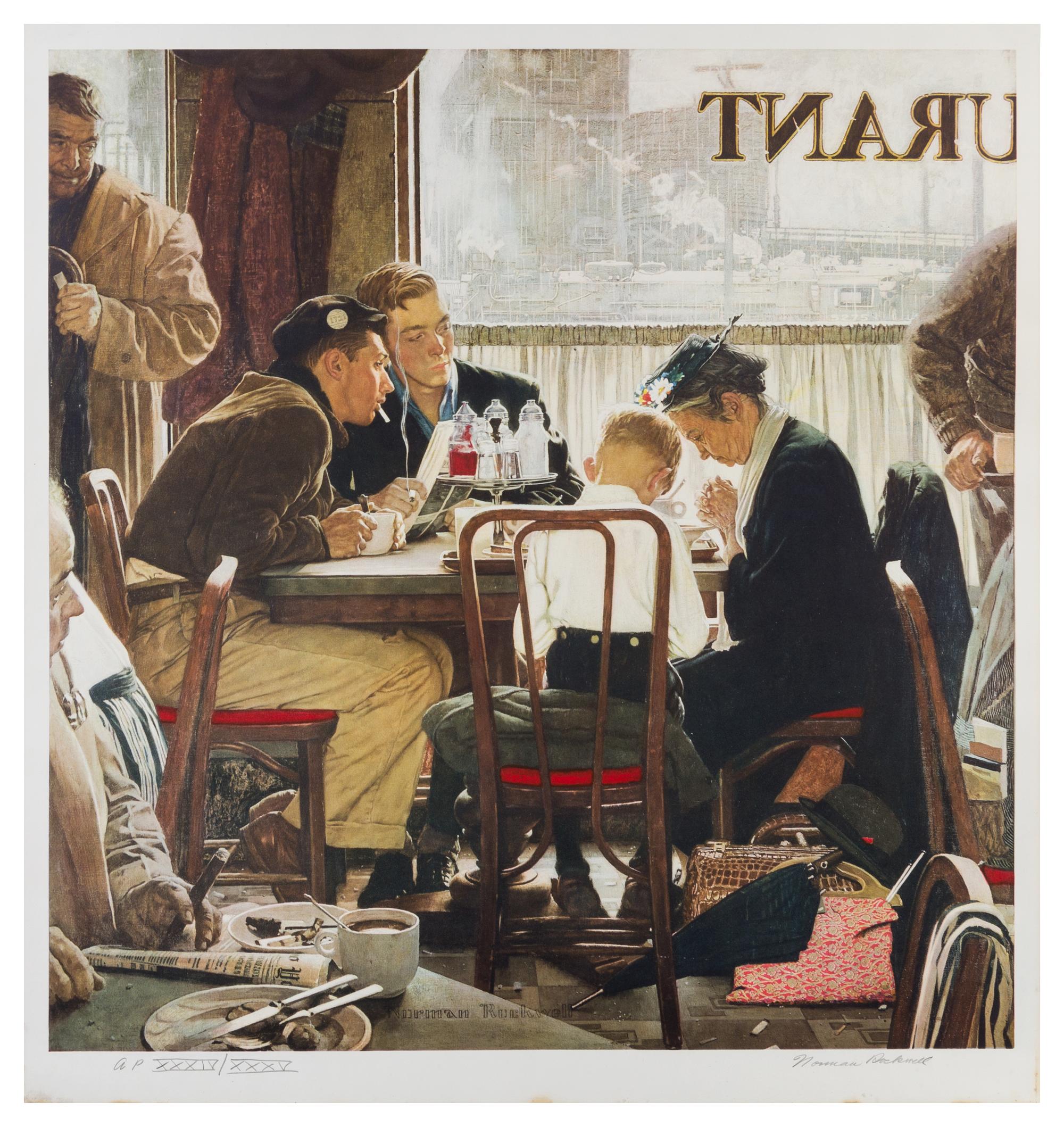 Norman Rockwell, (American, 1894-1978), Saying Grace