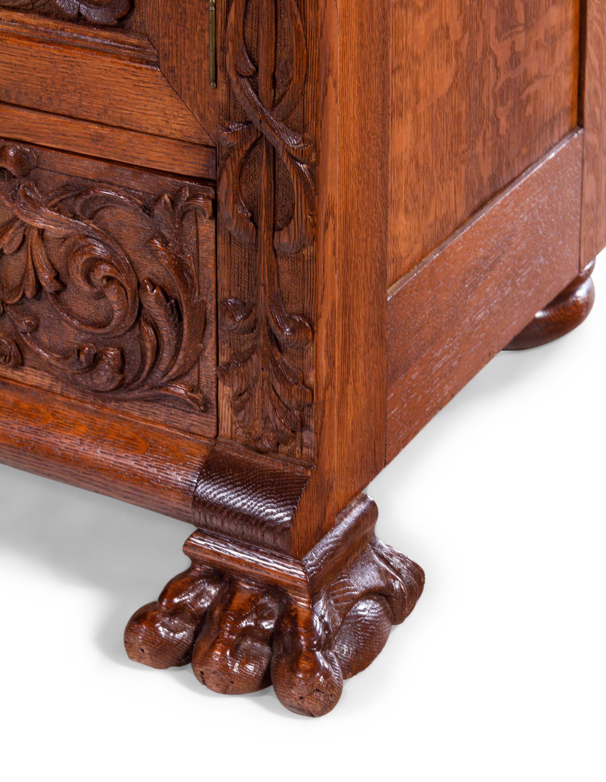 A German Carved Oak Sideboard