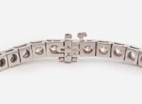 A 14K White Gold and Diamond Tennis Bracelet