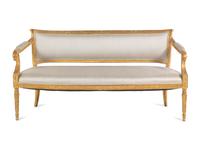 A Pair of Northern Italian Giltwood Sofas with Griffin Supports