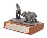 A 1987 Bronco Golf Challenge Runner Up Trophy Awarded To Mike Ditka Formerly Displayed at Mike Ditka's Restaurant