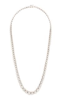An 18 Karat White Gold and Diamond Riviera Necklace, 15.10 dwts.