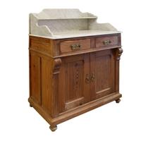 A Pine and Marble Commode 35" W x 19.5" D x 43.75" H — France, Circa 1900