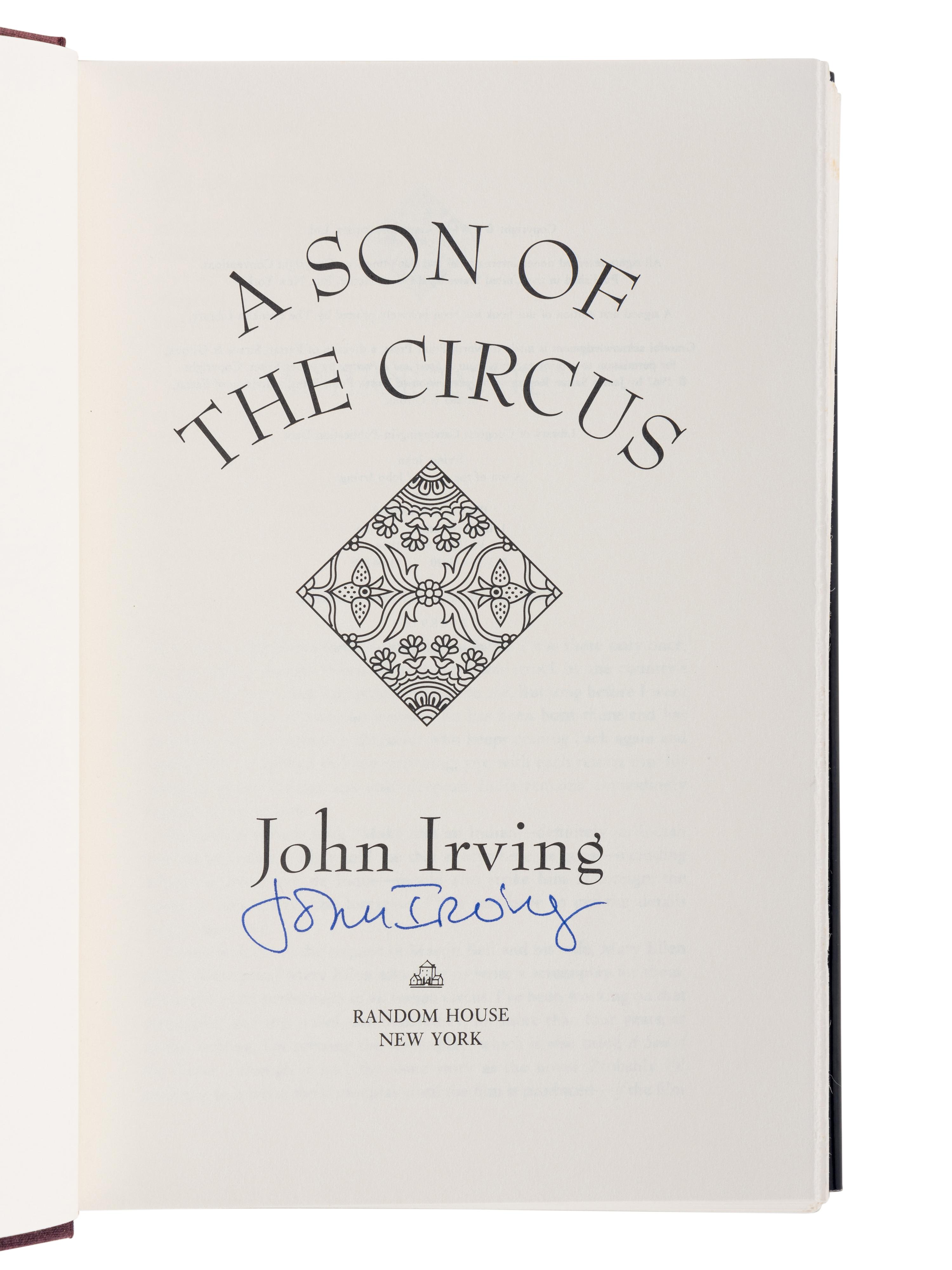 IRVING, John (b. 1942). A group of 5 works by Irving, MOST SIGNED, comprising: