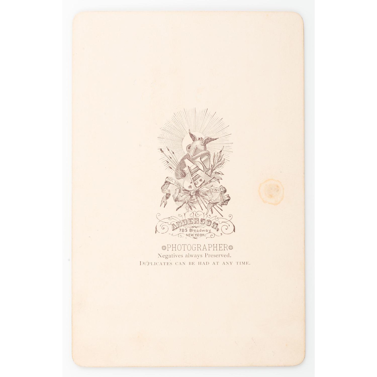 Buffalo Bill Cody Cabinet Card by Anderson, Ca 1880s