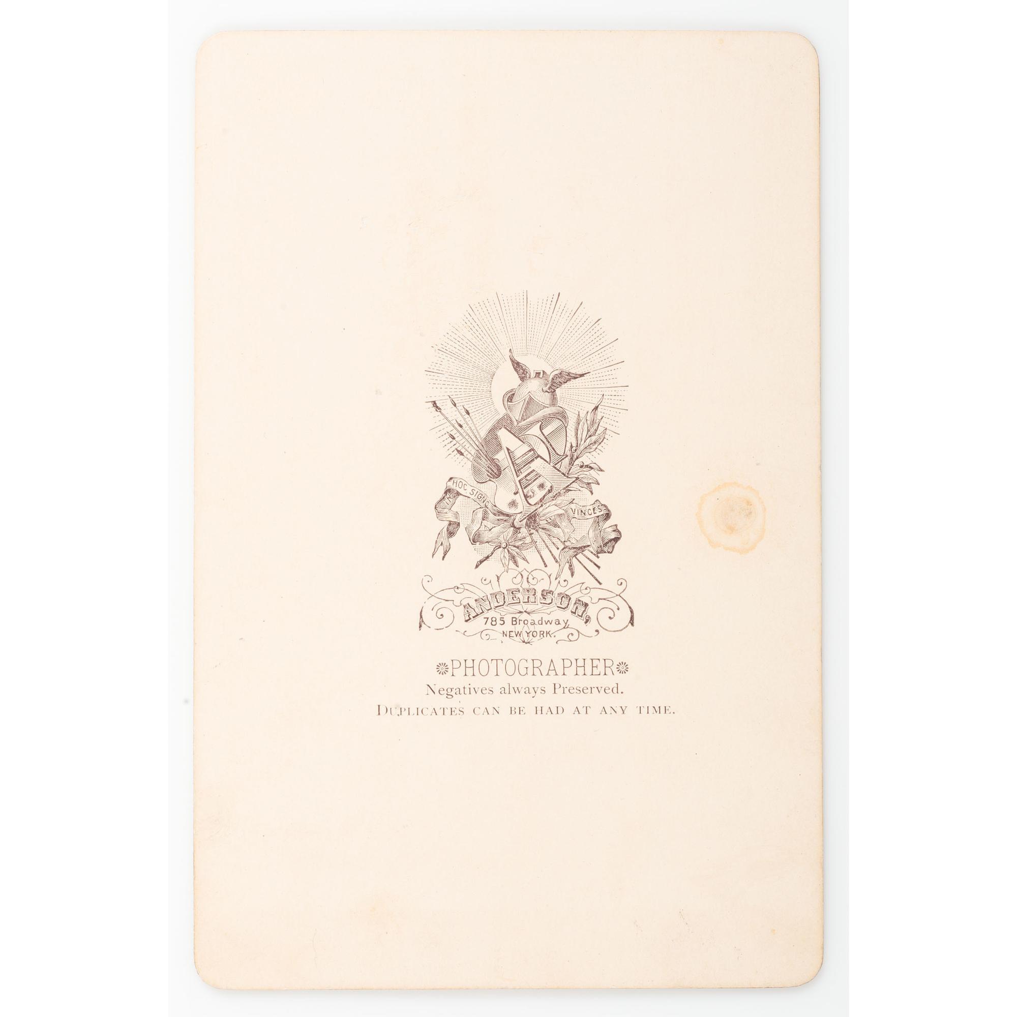 Buffalo Bill Cody Cabinet Card by Anderson, Ca 1880s