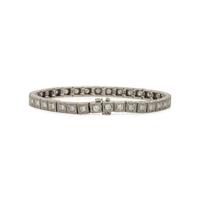 Diamond and White Gold Line Bracelet