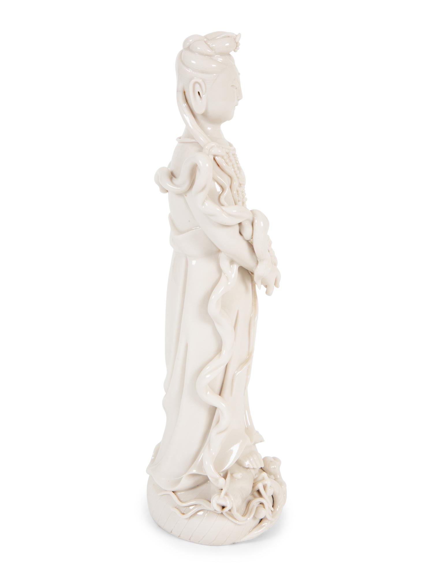 A Chinese Blanc de Chine Figure of Guanyin
