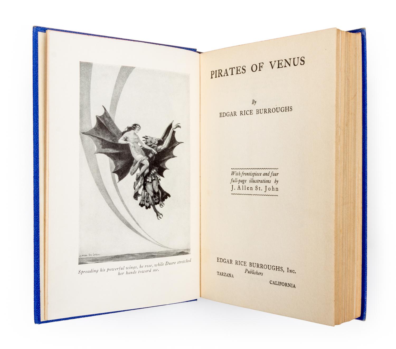 BURROUGHS, Edgar Rice (1875-1950). Pirates of Venus. Tarzana, CA: Edgar Rice Burroughs, Inc. Publishers, 1934. FIRST EDITION.