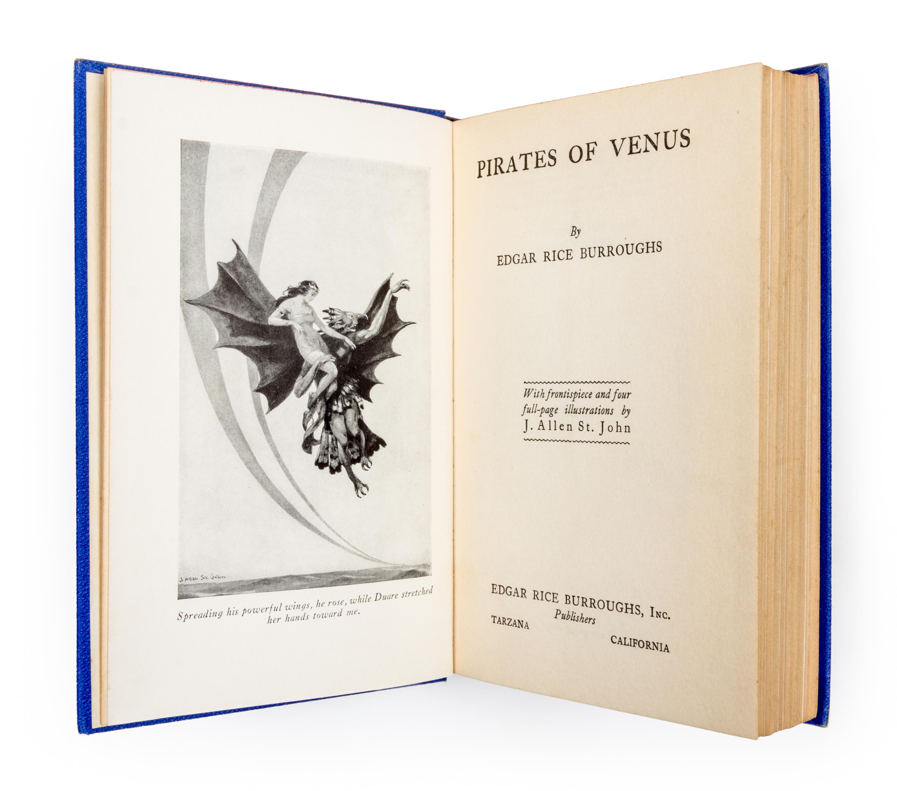 BURROUGHS, Edgar Rice (1875-1950). Pirates of Venus. Tarzana, CA: Edgar Rice Burroughs, Inc. Publishers, 1934. FIRST EDITION.