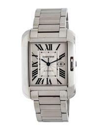 CARTIER, REF. 3511 STAINLESS STEEL 'TANK ANGLAISE' WATCH
