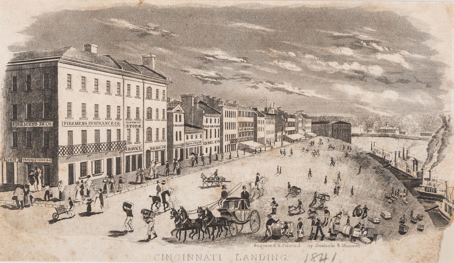 Six Cincinnati Engravings by Doolittle & Munson