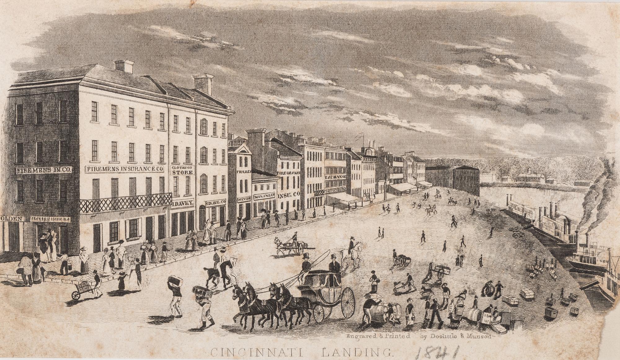 Six Cincinnati Engravings by Doolittle & Munson