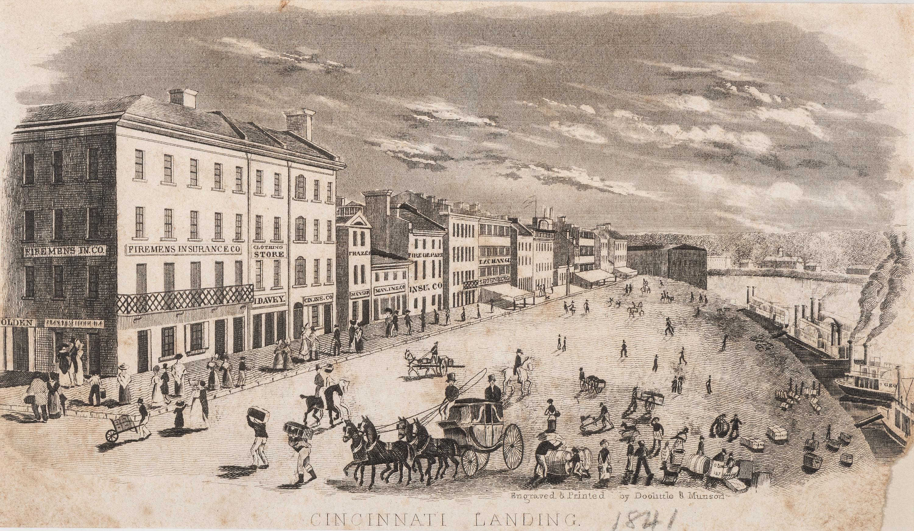 Six Cincinnati Engravings by Doolittle & Munson