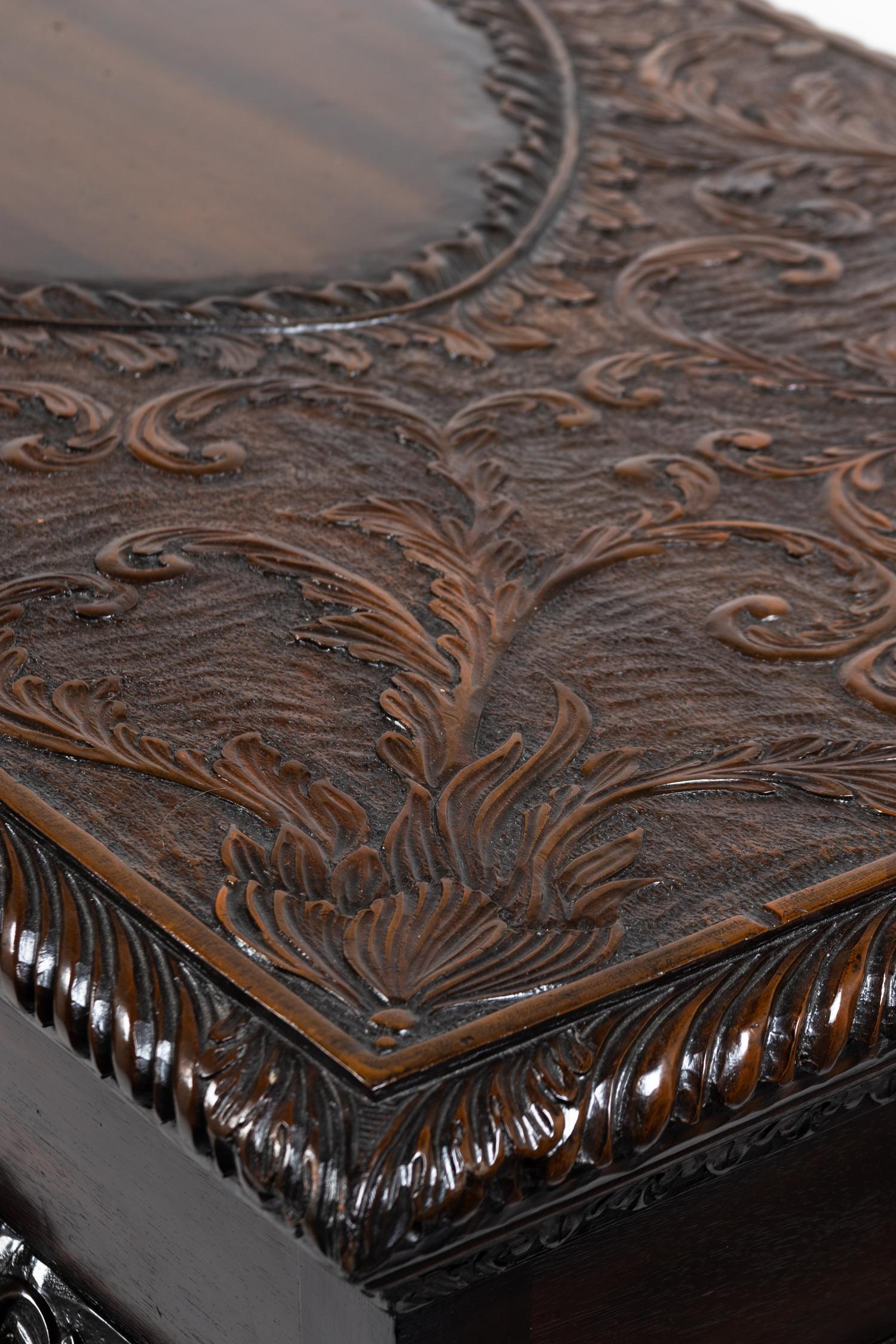 An Irish George III Style Carved Mahogany Console Table