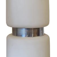 A Glass and Chrome Table Lamp 12" W x 12" D x 36" H — Italy, Mid-20th Century