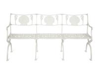 A Suite of White-Painted Cast Metal Garden Furniture
