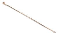 A 14 Karat Yellow Gold and Diamond Bracelet, 5.00 dwts.