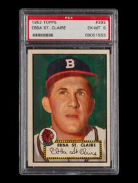 A 1952 Topps Ebba St. Claire High Number Baseball Card No. 393 (PSA 6 EX-MT)