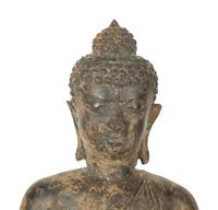 A Patinated Bronze Seated Buddha