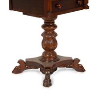 An American Empire Mahogany Drop Leaf Work Table — 19TH CENTURY